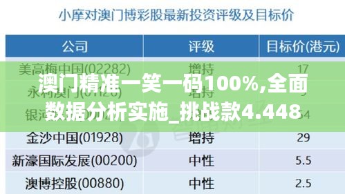 澳门精准一笑一码100%,全面数据分析实施_挑战款4.448