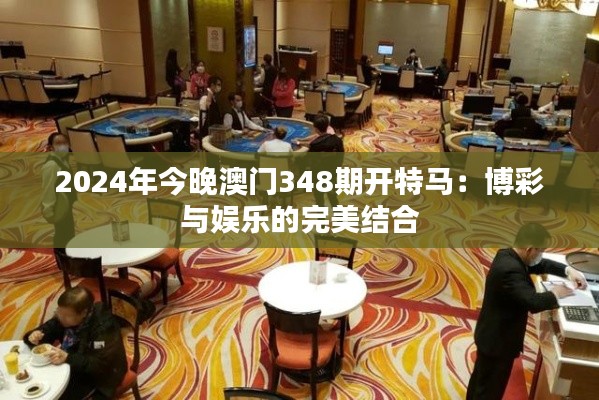 2024年今晚澳门348期开特马：博彩与娱乐的完美结合