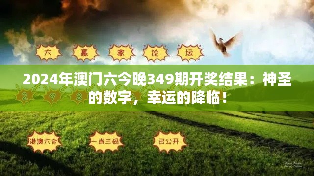 2024年澳门六今晚349期开奖结果：神圣的数字，幸运的降临！