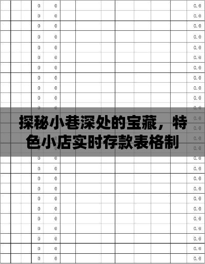 小巷深处的宝藏探秘，特色小店实时存款表格制作攻略