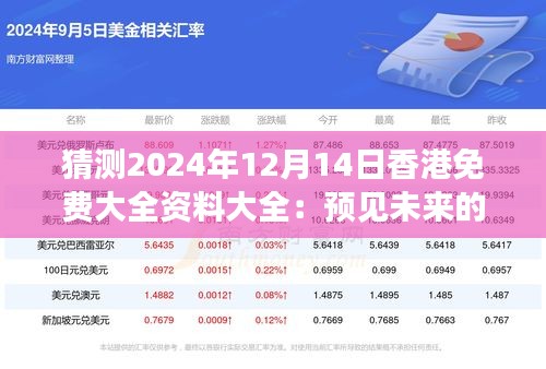 猜测2024年12月14日香港免费大全资料大全：预见未来的信息宝藏