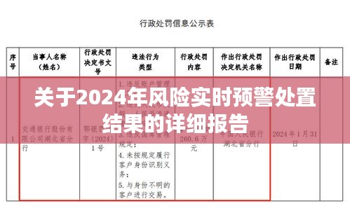 关于风险实时预警处置结果的详细报告，揭示2024年风险预警与应对成效分析