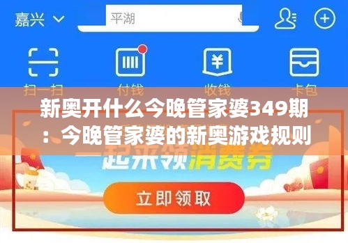 新奥开什么今晚管家婆349期：今晚管家婆的新奥游戏规则分析