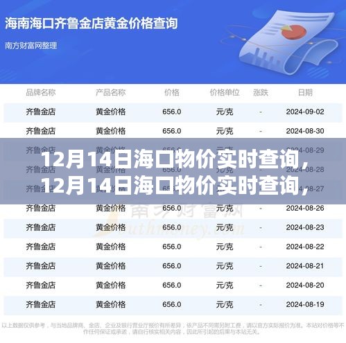 揭秘海口物价波动背后的真相，最新实时查询报告（12月14日）