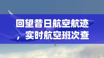 实时航空航迹演变与查询软件的冲击，回望过去，展望未来