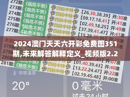 2024澳门天天六开彩免费图351期,未来解答解释定义_视频版2.228