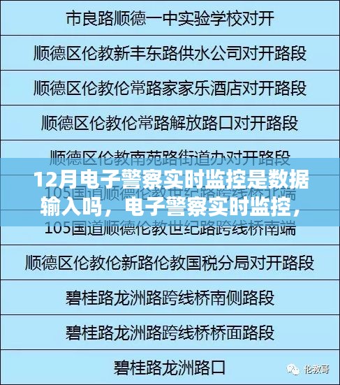 电子警察实时监控，数据输入新时代的智能监管应用