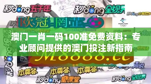 澳门一肖一码100准免费资料：专业顾问提供的澳门投注新指南