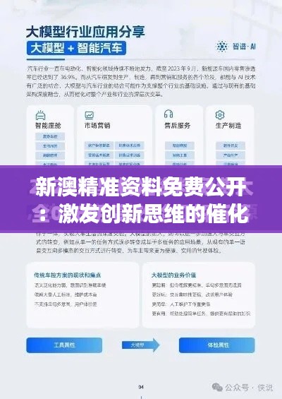 新澳精准资料免费公开：激发创新思维的催化剂