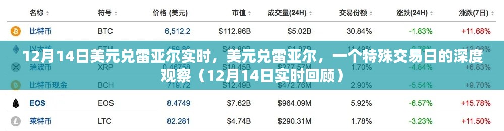 美元兑雷亚尔交易日的深度观察，12月14日实时回顾与解析