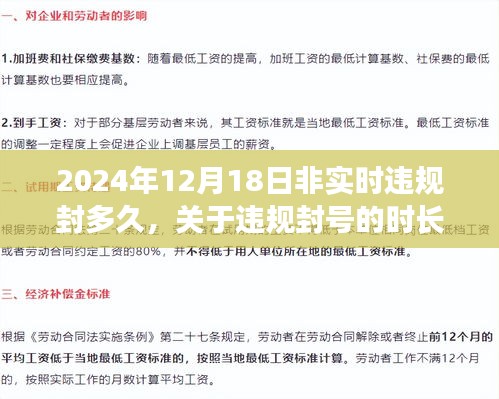 关于非实时违规封号的时长解析与应对策略，如何应对2024年违规封号风险及应对策略解析——以非实时违规封号为例的探讨与指导