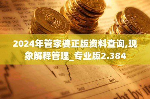 2024年管家婆正版资料查询,现象解释管理_专业版2.384