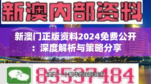 新澳门正版资料2024免费公开：深度解析与策略分享