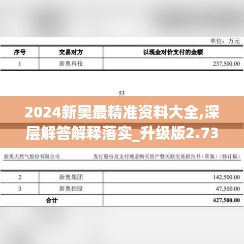 2024新奥最精准资料大全,深层解答解释落实_升级版2.733