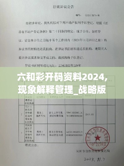 六和彩开码资料2024,现象解释管理_战略版6.714