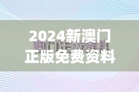 2024新澳门正版免费资料,经典解释落实_Prime4.166