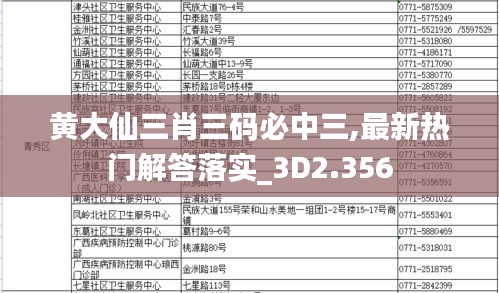 黄大仙三肖三码必中三,最新热门解答落实_3D2.356