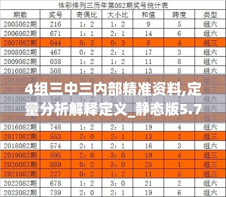 4组三中三内部精准资料,定量分析解释定义_静态版5.734