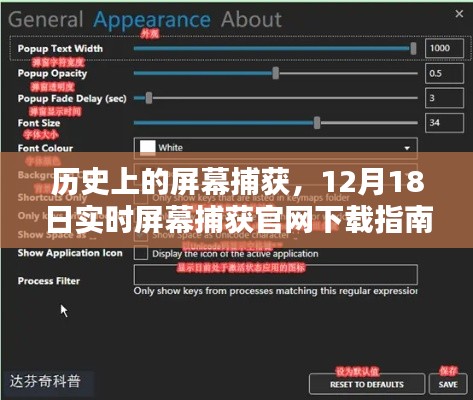历史上的屏幕捕获，实时屏幕捕获官网下载指南（适合初学者与进阶用户）