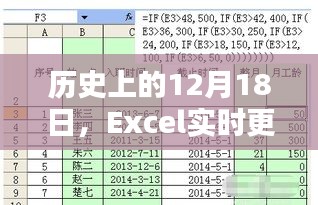 历史上的Excel实时更新公式使用指南，纪念性的12月18日指南