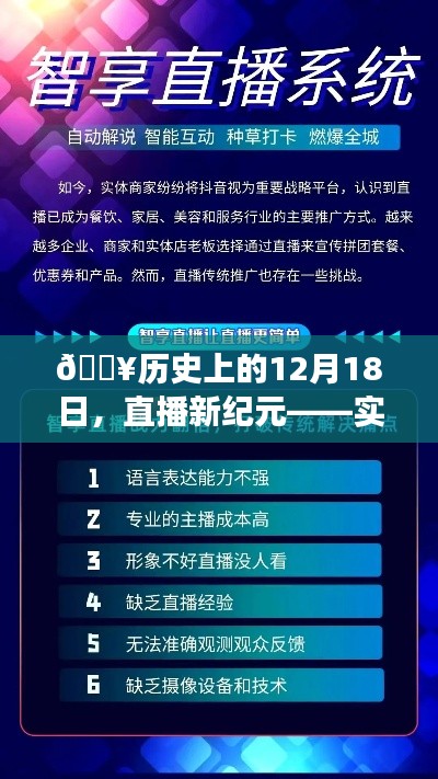 科技直播新纪元，直播历史与未来，手机画面融入生活，科技梦想触手可及！