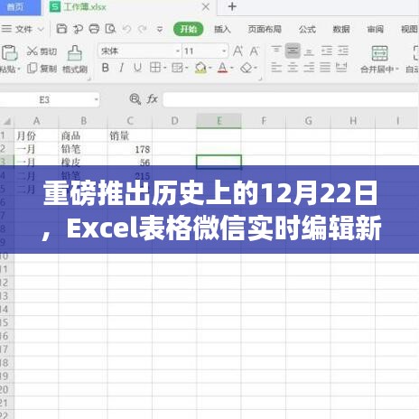 历史上的12月22日，Excel表格微信实时编辑新功能震撼上线，革新协作体验