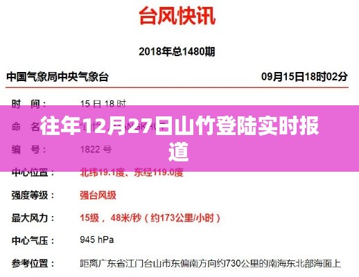 山竹登陆实时报道，往年12月27日最新情况解析