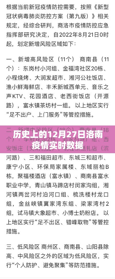 洛南疫情实时数据，历史12月27日疫情动态