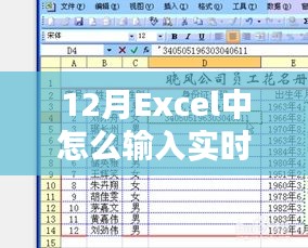 Excel 12月实时时间输入技巧