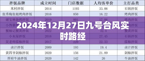 台风九号实时路径追踪，2024年12月27日动态更新