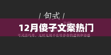 12月热门傻子文案大揭秘