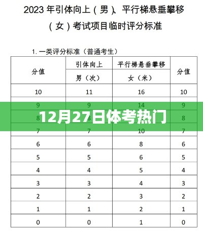 体考热点来袭，12月27日关注焦点