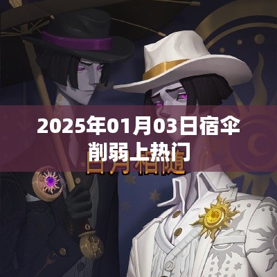 宿伞削弱引热议，2025年1月3日调整上热搜