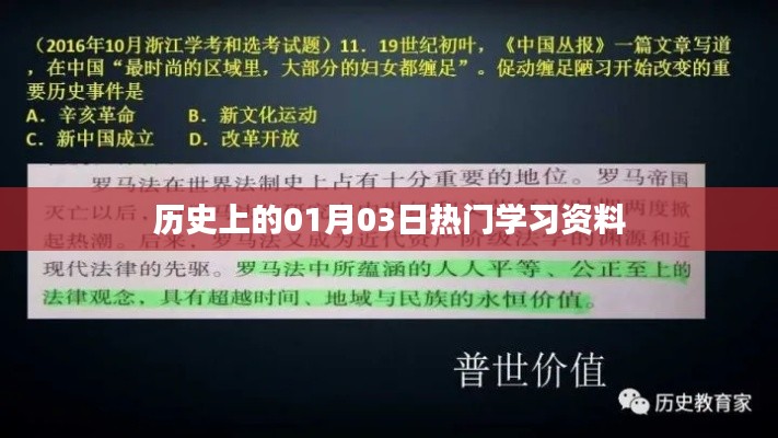 历史上的热门学习日，一月三日知识盘点