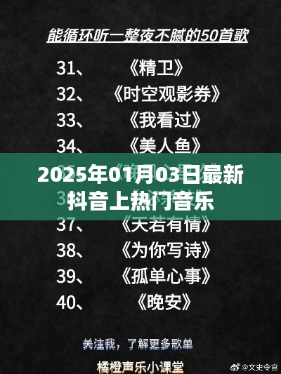 2025年抖音热门音乐榜单新曲速递